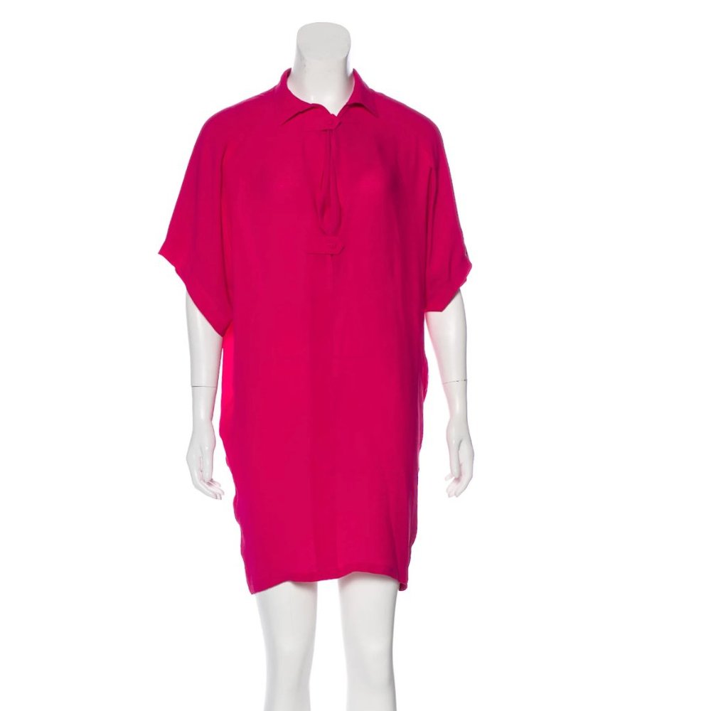 Balenciaga Fuchsia Silk Mini Dress